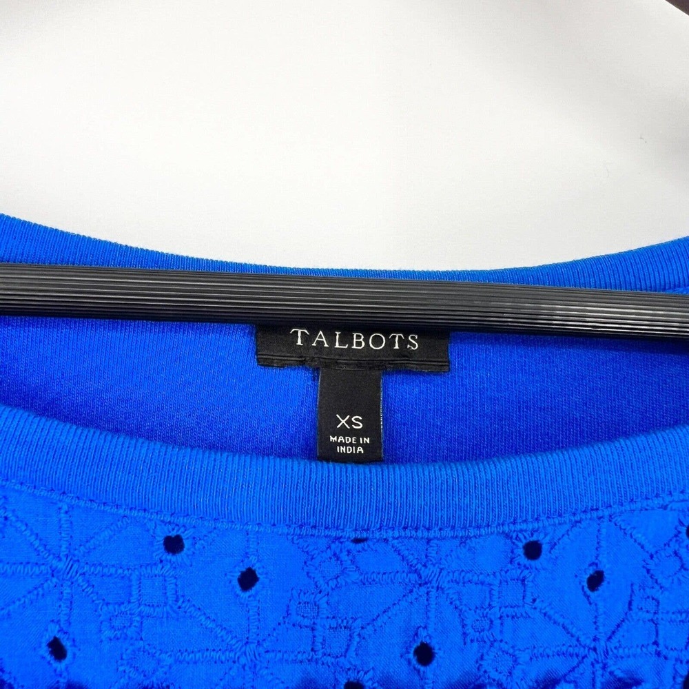 Talbots - Womens XS Extra Small Blue MIDI Dress FlorL Summer Business Work - Picture 3 of 5